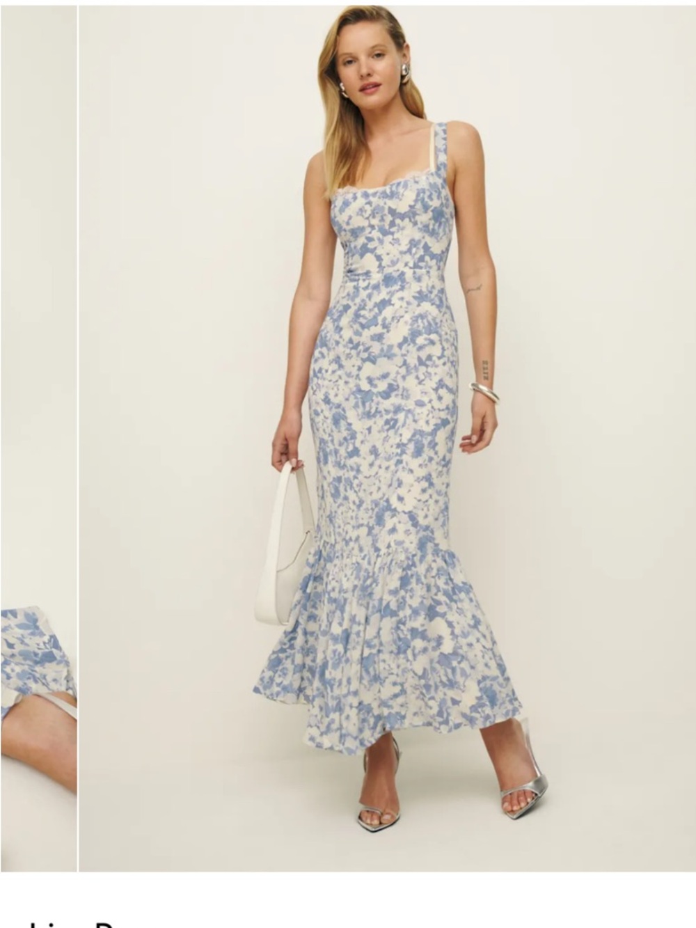 Reformation Blue and White Floral Maxi Dress